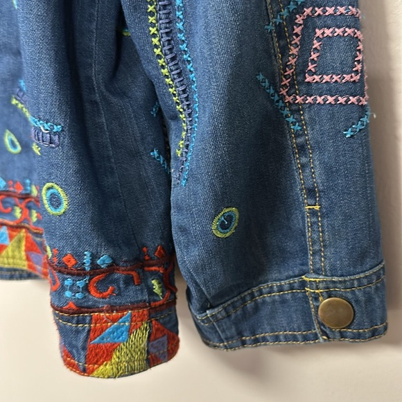 Vintage 80s 90s Norm Thompson Funky Embroidered Denim Jacket 1X, EUC! - Picture 8 of 13